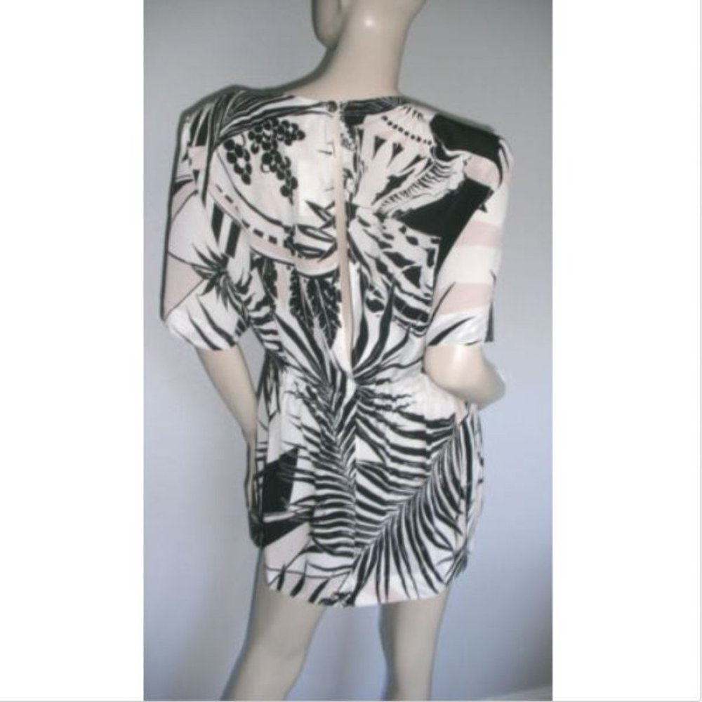 Stella McCartney Tropical Palm Silk Top Blouse 48 - Picture 4 of 6